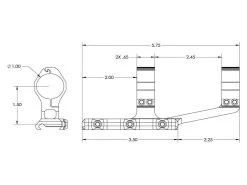 Aero Precision Ultralight 1" Scope Mount, SPR - Anodized Black 2" Offset