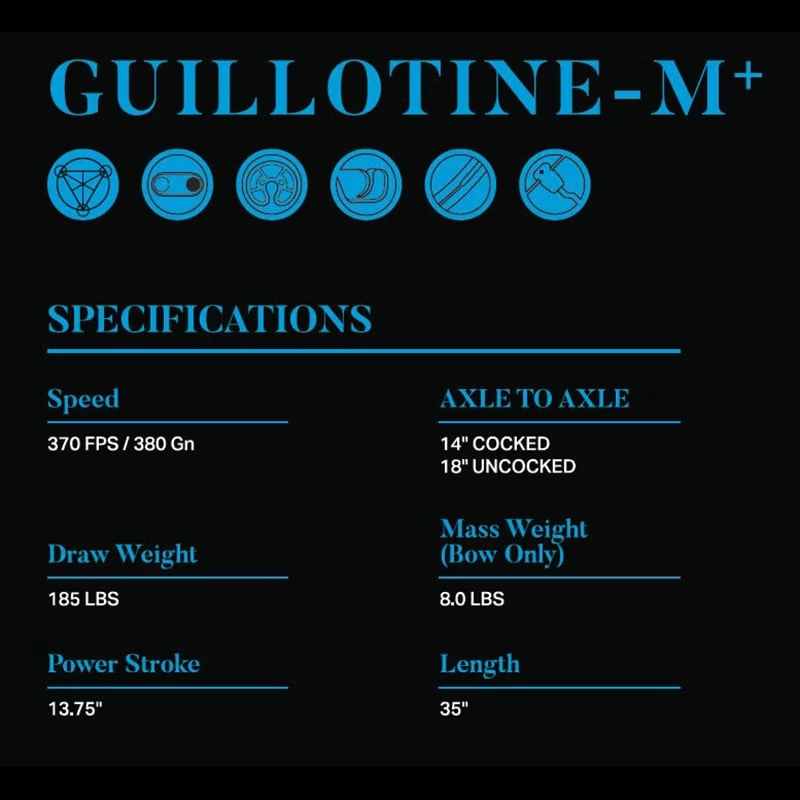EK Archery Guillotine-M+ Compound Crossbow - 185lbs - Black - Image 4