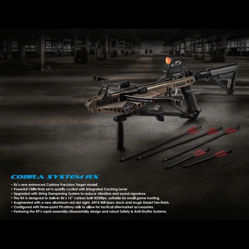 EK Archery Cobra RX Recurve Crossbow 130lb INCLUDES FREE PACK OF 10 BOLTS - Image 2