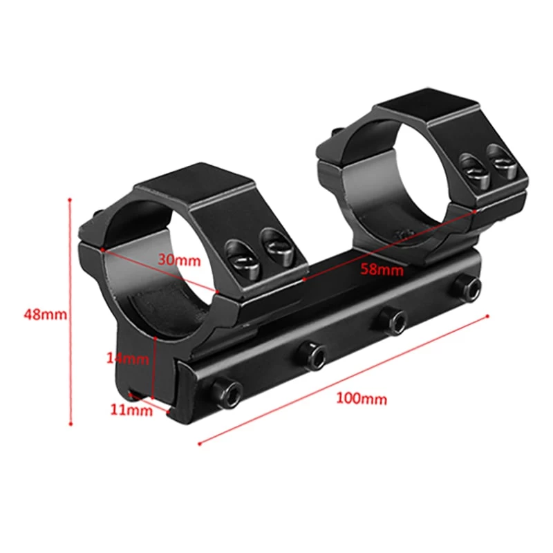 Rifleworks 1PC Medium Profile Airgun Mount W/Stop Pin, 30mm Dia - Image 4
