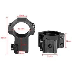 Rifleworks 1inch / 2PCs High Profile Airgun Rings W/Stop Pin