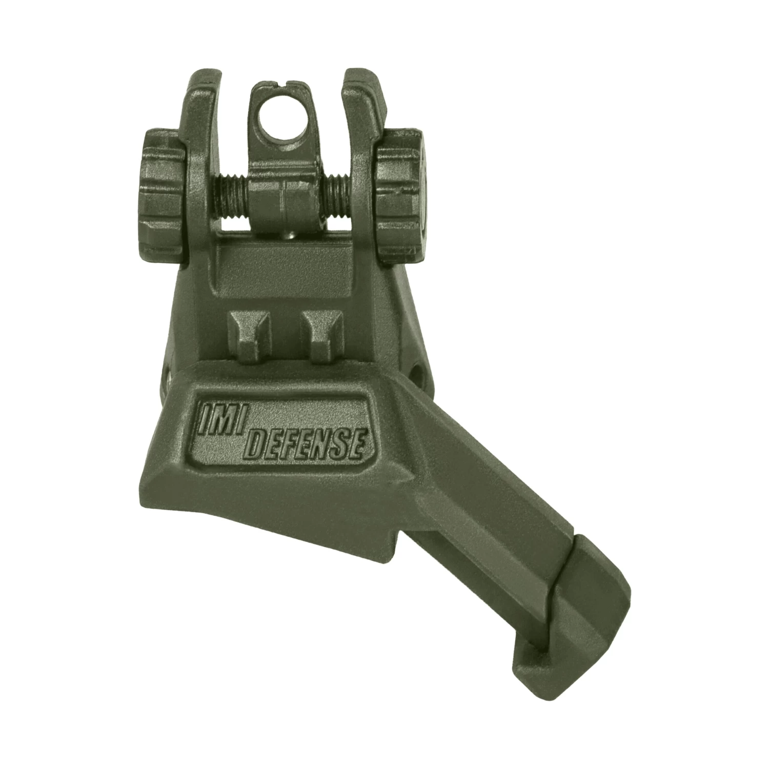 IMI Defense Polymer Rear Flip Up Sight 45 Degrees Offset - Olive Drab Green - Image 2