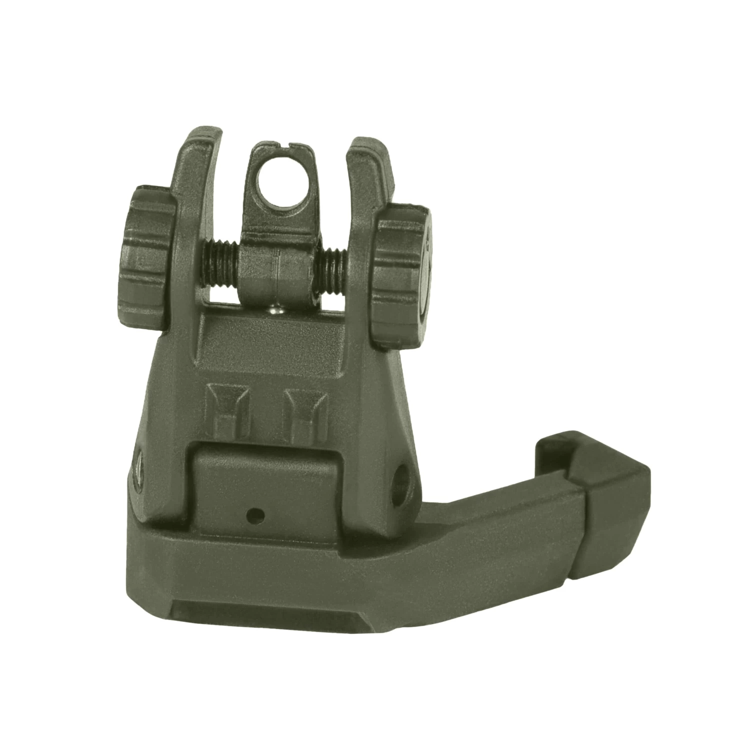 IMI Defense Polymer Rear Flip Up Sight 45 Degrees Offset - Olive Drab Green - Image 3